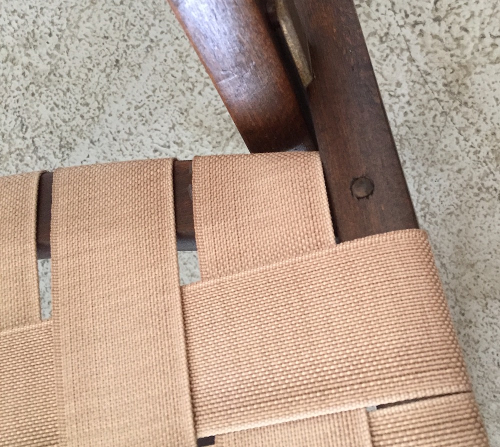 Danish Modern Chair Repair | Rubber Webbing Straps Belts Back Rest